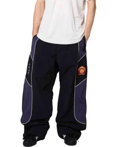 GRIMEY PANTALONI DELLA TUTA SHANGHAI LORDS NERO E VIOLA NEGRO