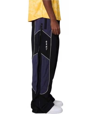 GRIMEY PANTALONI DELLA TUTA SHANGHAI LORDS NERO E VIOLA NEGRO