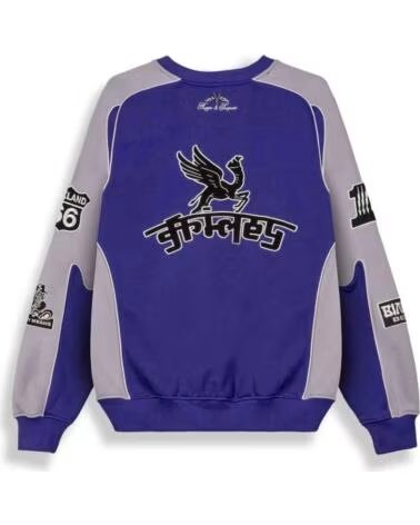 GRIMEY SUDADERA GSW65336 EN MORADO PARA UNISEX AZUL