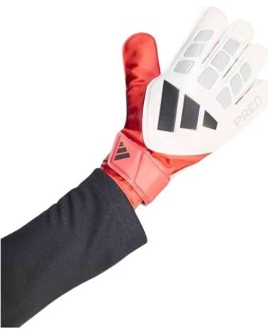 ADIDAS GANTS DE FOOTBALL PREDATOR JY6311 WHITE-LUCRED-BLACK