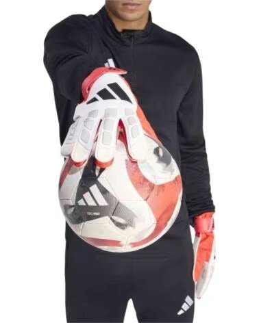 ADIDAS GANTS DE FOOTBALL PREDATOR JY6311 WHITE-LUCRED-BLACK