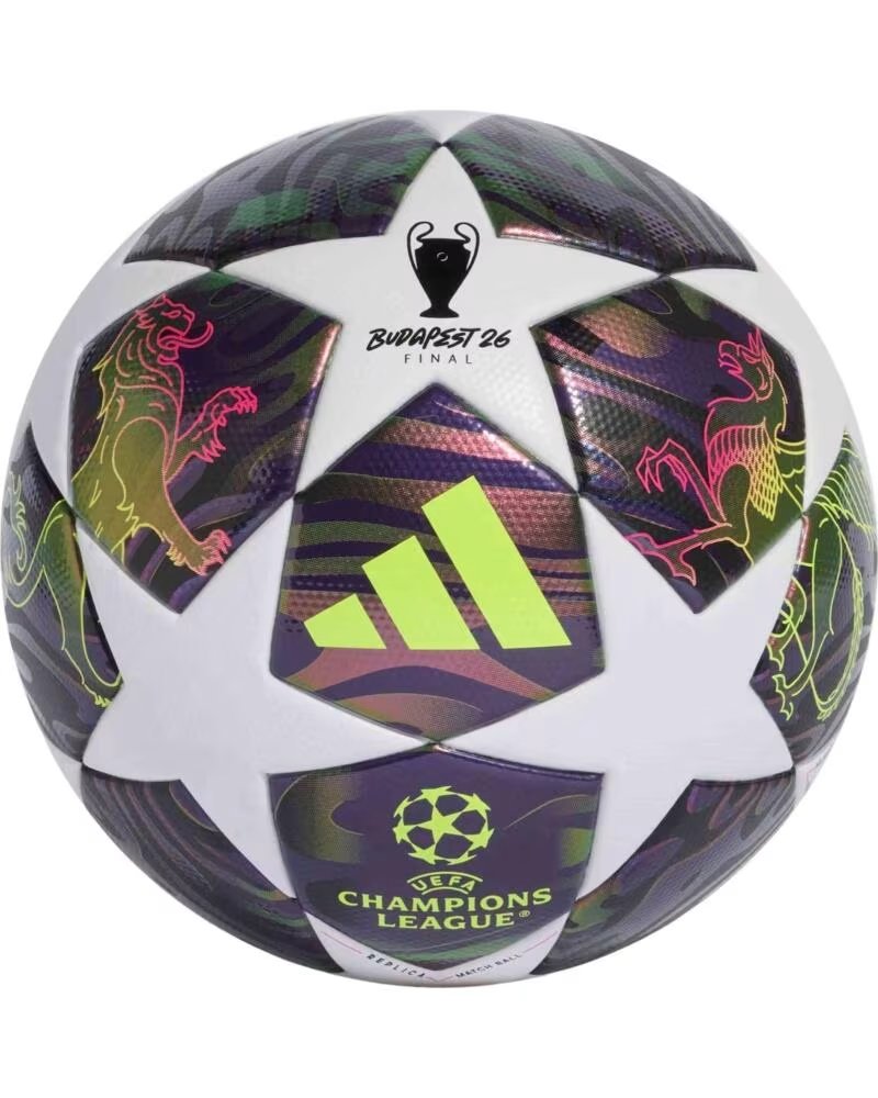ADIDAS PALLONE DA CALCIO JX9095 BUDAPEST 26 FINAL REPLICA DPURPL-WHITE-SYELLO