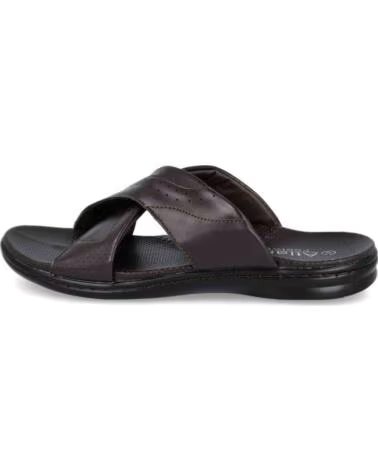 L&R SHOES HERREN PANTOLETTEN 070-957591 AUS LEDER BRAUN MARRON