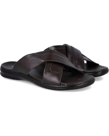 L&R SHOES HERREN PANTOLETTEN 070-957591 AUS LEDER BRAUN MARRON