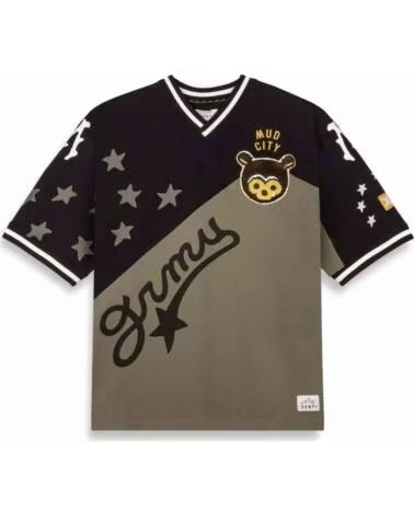 GRIMEY T-SHIRT MUD CITY STILE MAGLIA TECNICA BLACK