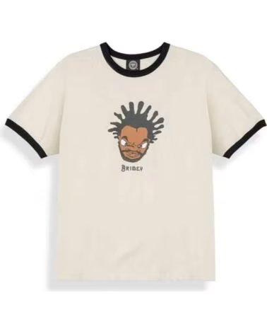 GRIMEY MAGLIETTA DROPPIN SCIENCE RINGER TEE OFF WHITE