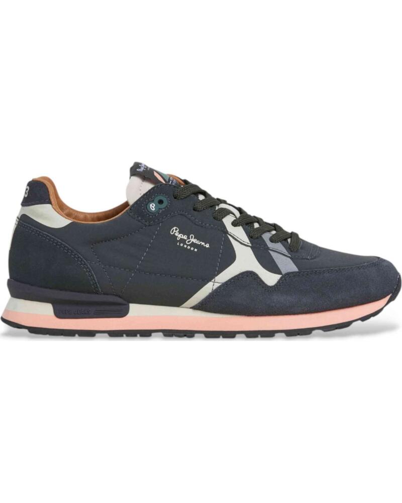 PEPE JEANS ZAPATILLAS BRIT PRINTS HOMBRE AZUL OSCURO 876-AZUL OSCURO-MARRóN