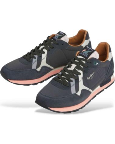 PEPE JEANS ZAPATILLAS BRIT PRINTS HOMBRE AZUL OSCURO 876-AZUL OSCURO-MARRóN