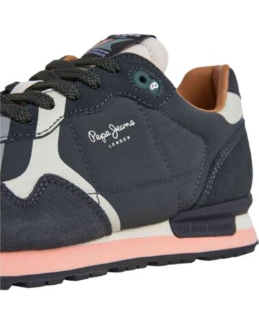 PEPE JEANS ZAPATILLAS BRIT PRINTS HOMBRE AZUL OSCURO 876-AZUL OSCURO-MARRóN