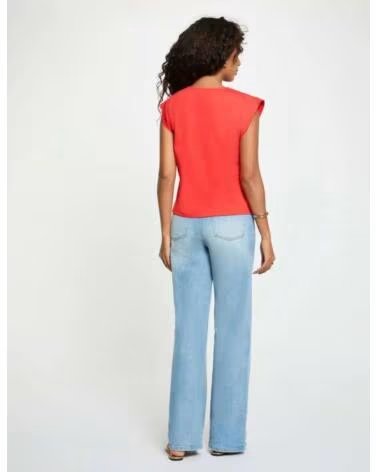 MORGAN CAMISETA DTRIP ROJA CUELLO V ROJO
