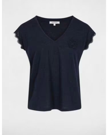 MORGAN CAMISETA DCUME MARINO CUELLO V AZUL