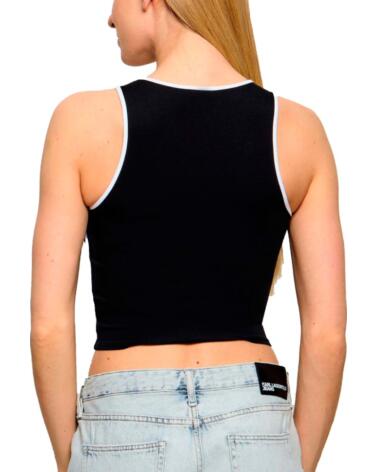KARL LAGERFELD TOP CORTO JEANS B2W17087 NEGRO BLACK