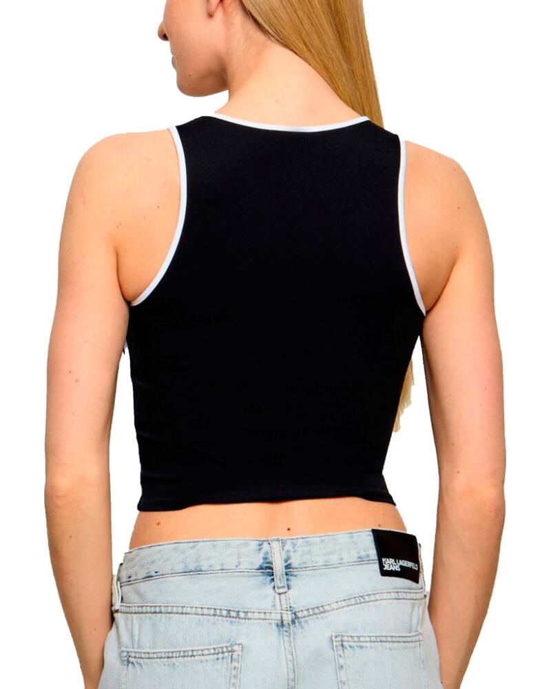 KARL LAGERFELD TOP CORTO JEANS B2W17087 NEGRO BLACK