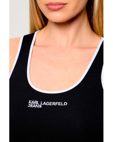 KARL LAGERFELD TOP CORTO JEANS B2W17087 NEGRO BLACK