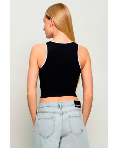 KARL LAGERFELD TOP CORTO JEANS B2W17087 NEGRO BLACK