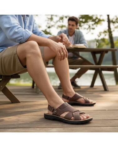 TIMBOS SANDALIA DE HOMBRE MARRON 133248 MARRóN