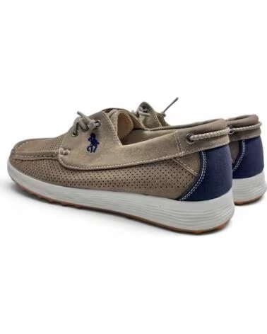TIMBOS ZAPATO COMODO PICADO DE HOMBRE KAKI 133216 MARRóN