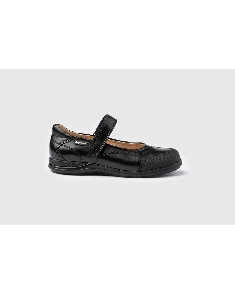 ANGELITOS MOCASIN COLEGIAL CHAROL ANTIFAZ TALLAS 22 A 41 MODELO 462 NEGRO
