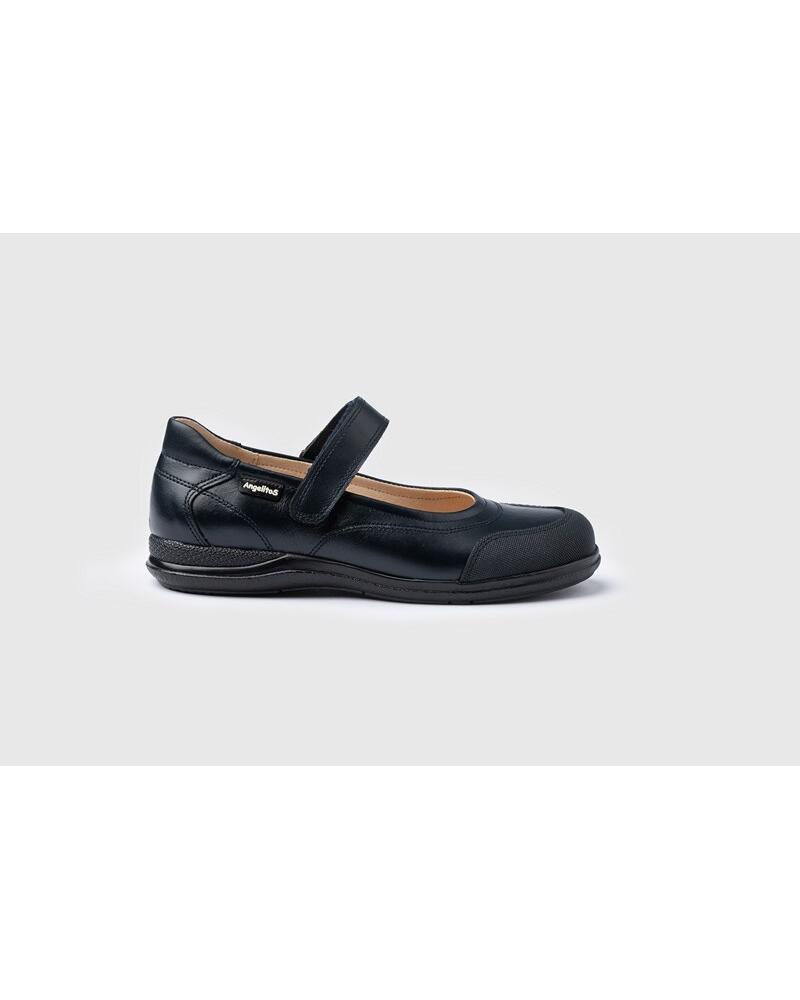 ANGELITOS MOCASIN COLEGIAL CHAROL ANTIFAZ TALLAS 22 A 41 MODELO 462 AZUL
