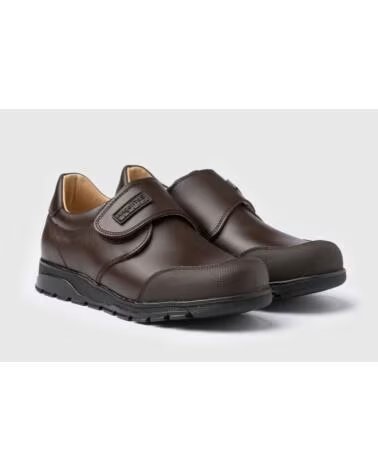 ANGELITOS ZAPATO COLEGIAL NAPA VELCRO MODELO 453 MARRóN