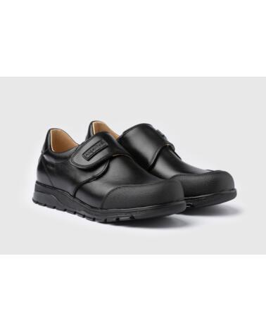 ANGELITOS ZAPATO COLEGIAL NAPA VELCRO MODELO 453 NEGRO