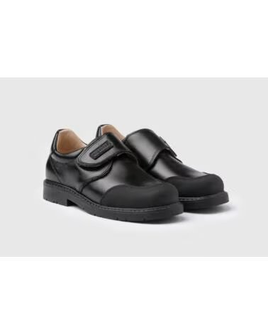 ANGELITOS ZAPATO COLEGIAL NAPA VELCRO TALLAS 22 A 42 MODELO 452 NEGRO