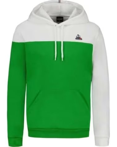 LE COQ SPORTIF SWEAT À CAPUCHE BICOLORE LE BAH HOODY VERDE