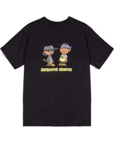 GRIMEY T-SHIRT GA712-BLK A MANICHE CORTE UNISEX NERA NEGRO