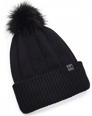 UNDER ARMOUR GORRO 1365936-001 DE PUNTO CON POMPÓN UNISEX NEGRO