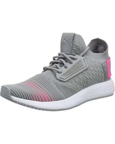 PUMA TÊNIS ESPORTIVOS FEMININOS CINZA COM DETALHES ROSA GRIS