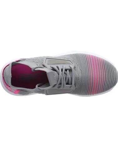 PUMA TÊNIS ESPORTIVOS FEMININOS CINZA COM DETALHES ROSA GRIS