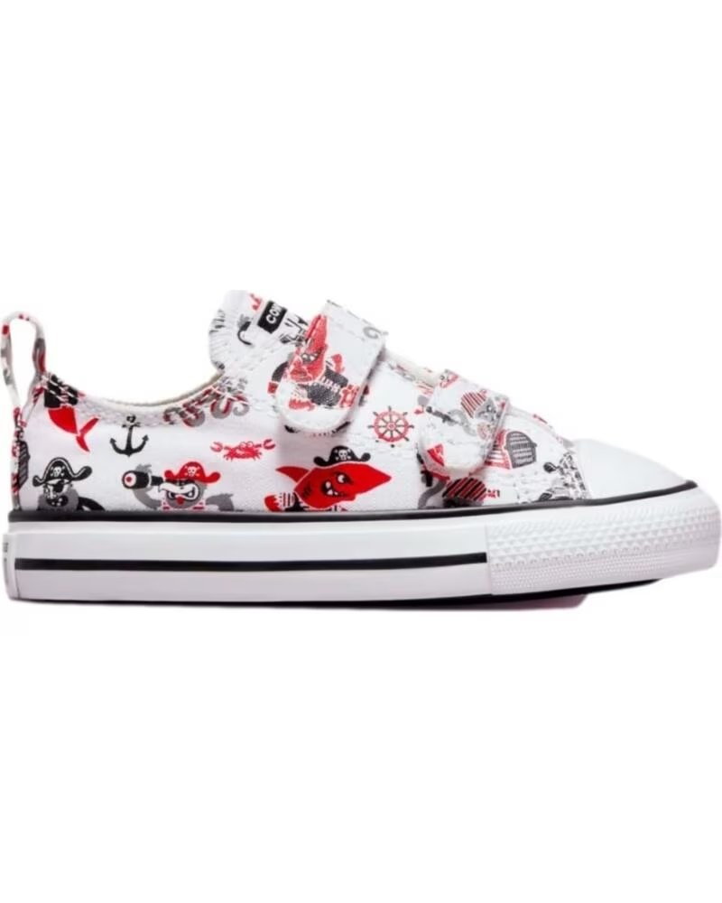 Sandales pour Fille et Garçon CONVERSE BASKETS ALL STAR À SCRATCH MOTIF PIRATES NEGRO