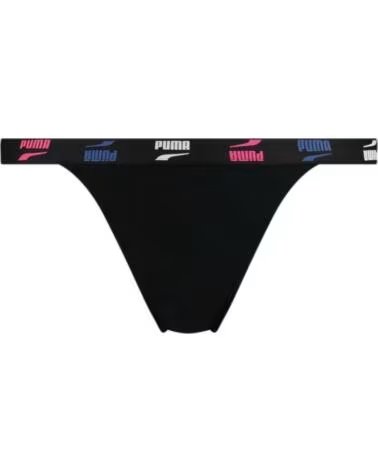 PUMA BIKINI-UNTERTEIL MIT KONTRASTIERENDEM LOGO NEGRO