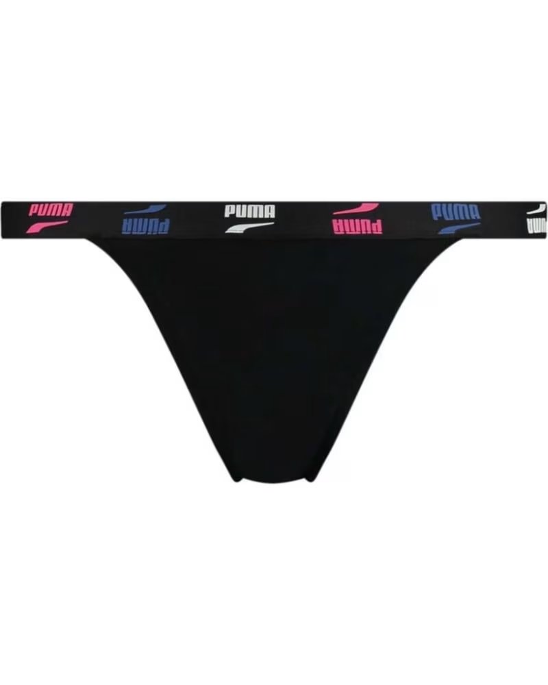 PUMA BIKINI-UNTERTEIL MIT KONTRASTIERENDEM LOGO NEGRO