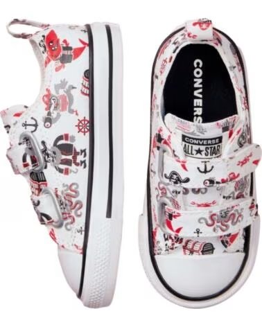 Sandales pour Fille et Garçon CONVERSE BASKETS ALL STAR À SCRATCH MOTIF PIRATES NEGRO