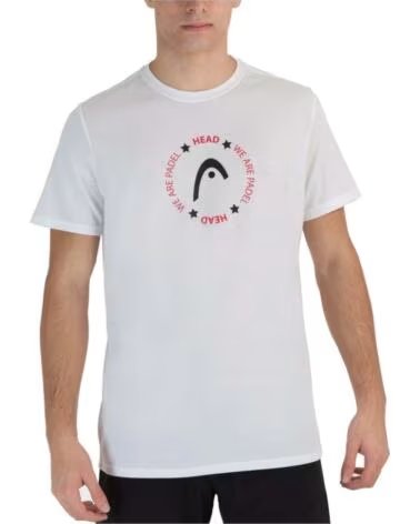 HEAD CAMISETA 811651 TÉCNICA DE PÁDEL PARA HOMBRE BLANCO
