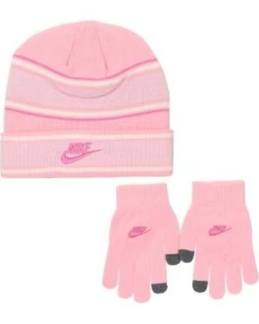 NIKE ENSEMBLE 9A3047-A0W BONNET ET GANTS UNISEXE ROSA