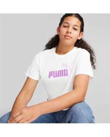 PUMA CAMISETA DE MANGA CORTA EN PARA NINAS BLANCO