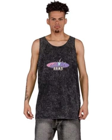 GRIMEY CAMISETA DE TIRANTES GRTT164-WBLK EFECTO LAVADO NEGRO