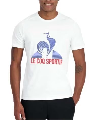 LE COQ SPORTIF CAMISETA DE MANGA CORTA 2410523 EN BLANCO PARA HOMBRE MULTICOLOR