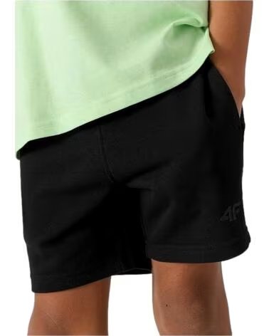 4F PANTALON CORTO EN PARA NINOS NEGRO
