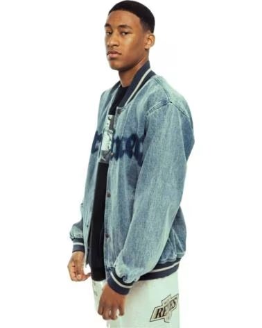 GRIMEY GIACCA BOMBER GDBJK174-BLU IN DENIM UNISEX AZUL