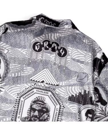 GRIMEY CAMISA GHS120-BLK CON ESTAMPADO GRÁFICO NEGRO