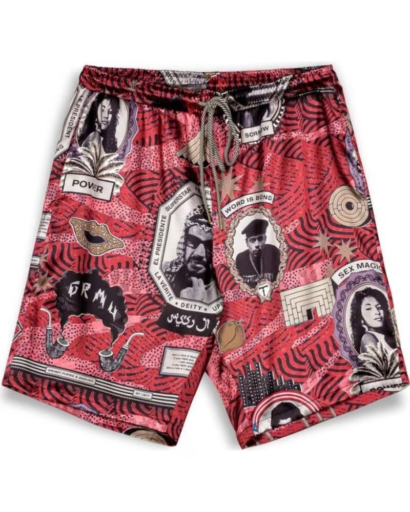 PANTALONCINI STAMPATI GRIMEY ROSSO ROJO