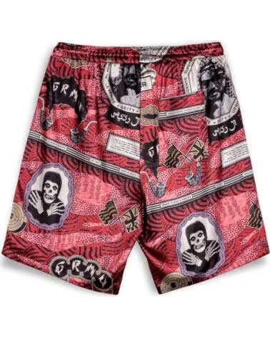 PANTALONCINI STAMPATI GRIMEY ROSSO ROJO
