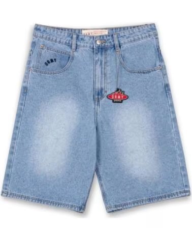 GRIMEY PANTALÓN CORTO GSJ190-WLBLU DENIM URBANO PARA HOMBRE AZUL
