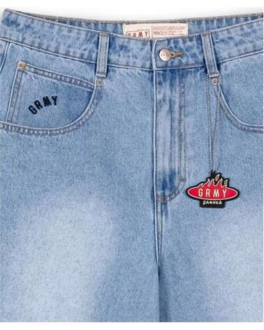 GRIMEY PANTALÓN CORTO GSJ190-WLBLU DENIM URBANO PARA HOMBRE AZUL