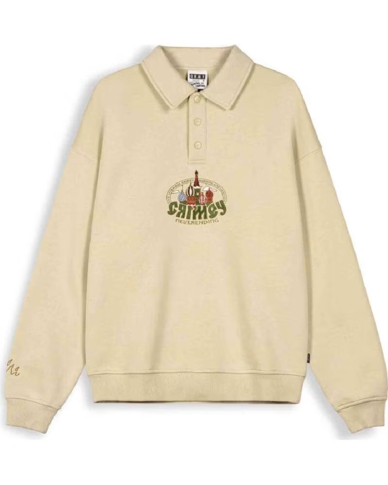 GRIMEY SUDADERA GPSW605-CRM EN PARA UNISEX BEIGE