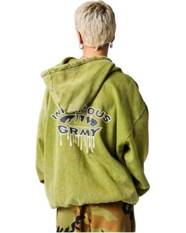GRIMEY SUDADERA CON CAPUCHA GCH611-WGRN VERDE