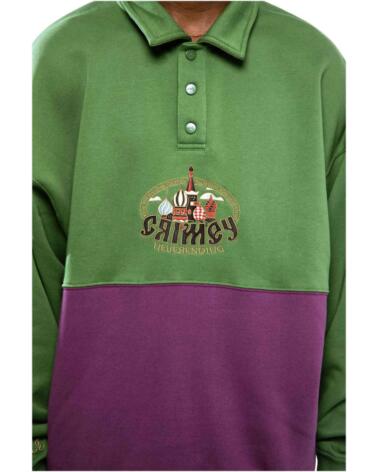 GRIMEY SUDADERA GPSW605-GRN CON CUELLO POLO MULTICOLOR